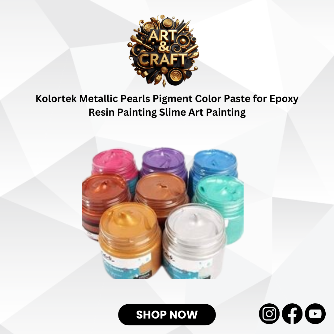 Kolortek Metallic Pearls Pigment Color Paste for Epoxy Resin Painting Slime Art Painting