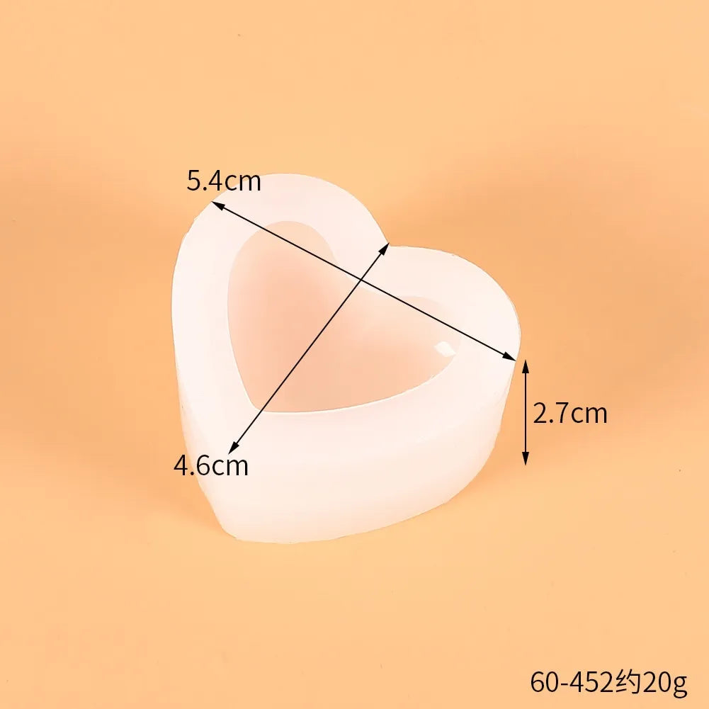 3D Heart Shapes Mirror Silicone Mold for Epoxy Uv Resin